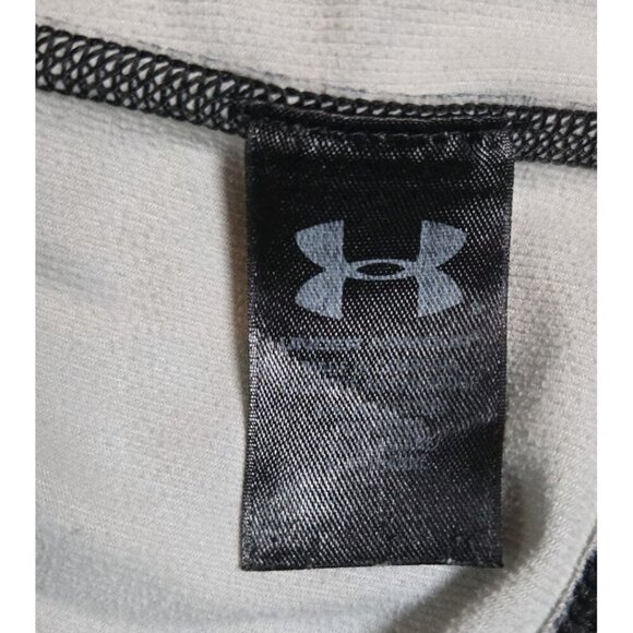 Under Armour Womens Cold Gear Long Sleeve Fitted Shirt Large Stripes Black Gray - Picture 5 of 10